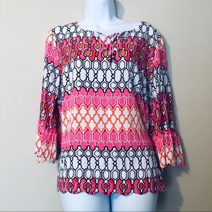 Rafaella Size XL Textured Bell Sleeve Top